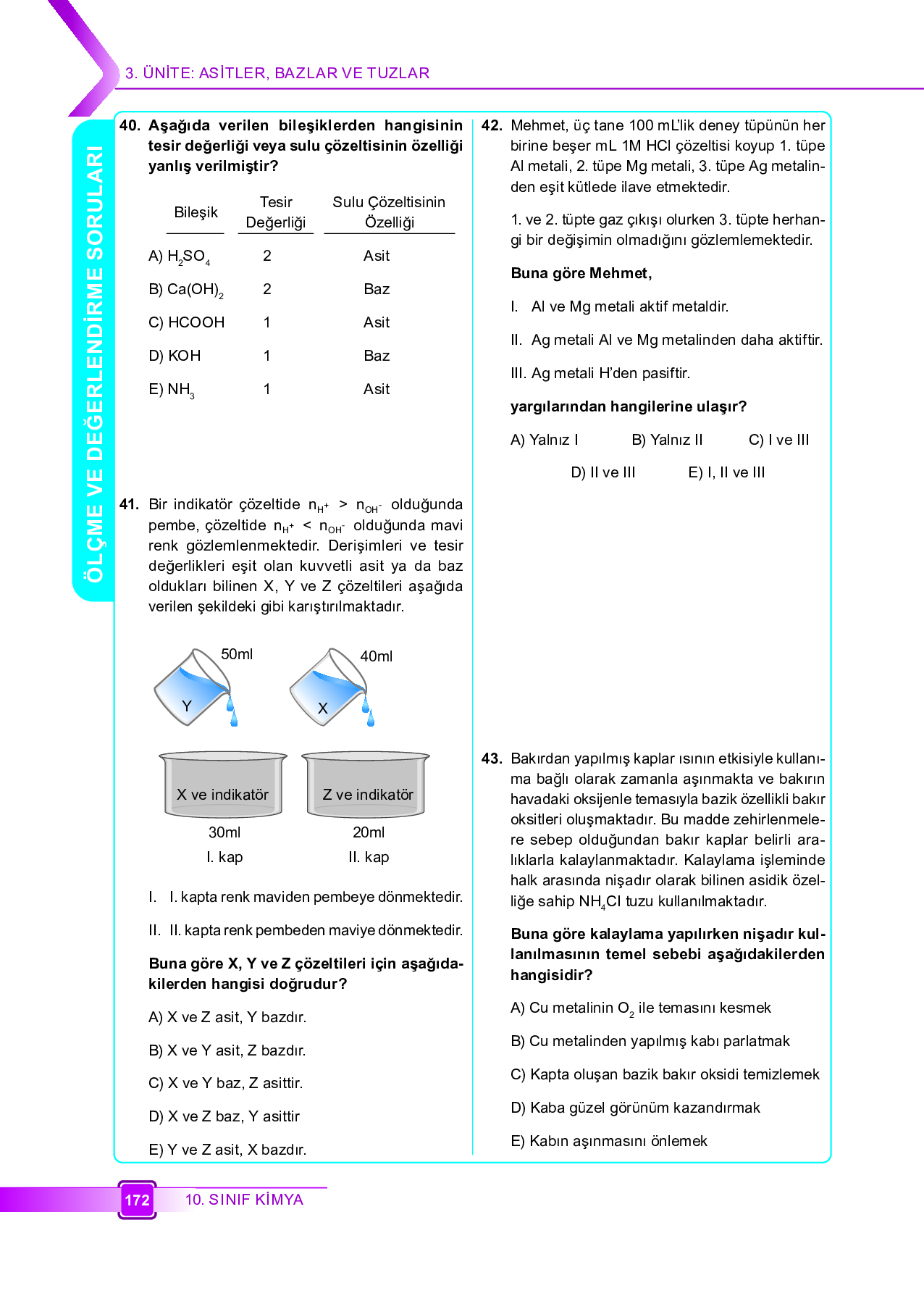 Kimya 10 Asitler Bazlar Ve Tuzlar