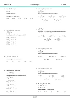 Page 468 - Dört Dörtlük Konu Pekiştirme Testi - AYT MATEMATİK