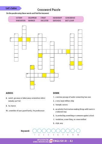 Know These Words Crossword Puzzle